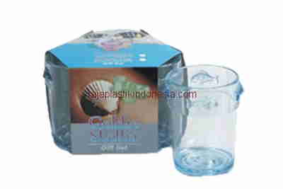 GELAS PLASTIK IKAN GOLDIE SET 3