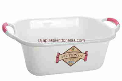 BASKOM PLASTIK DENGAN GAGANG VICTORIAN 13.5 LITER