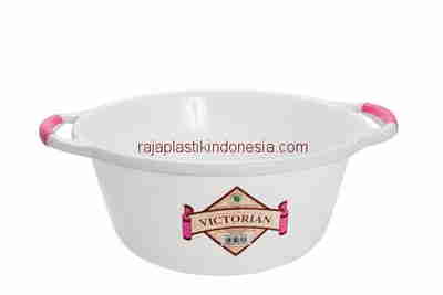 BASKOM PLASTIK DENGAN GAGANG VICTORIAN 11.5 LITER